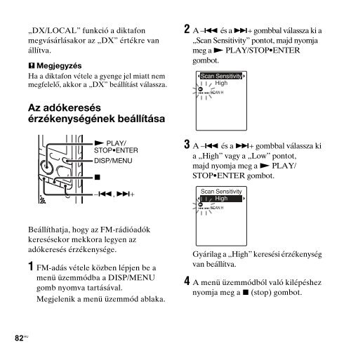 Sony ICD-PX312D - ICD-PX312D Consignes d&rsquo;utilisation Hongrois