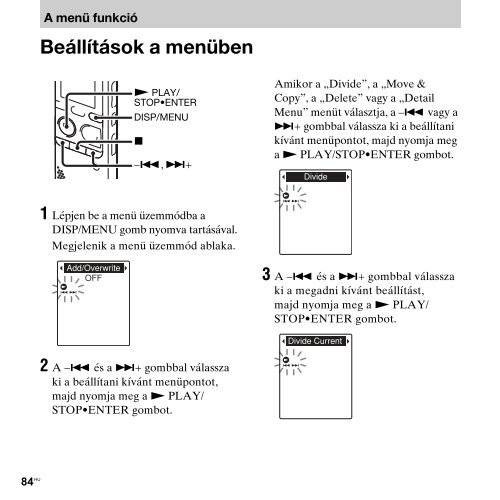 Sony ICD-PX312D - ICD-PX312D Consignes d&rsquo;utilisation Hongrois