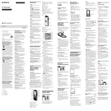 Sony ICD-BX112 - ICD-BX112 Consignes dâutilisation Turc