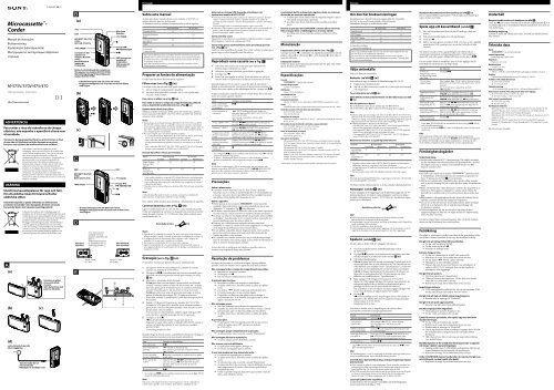 Sony M-470 - M-470 Consignes d&rsquo;utilisation Russe