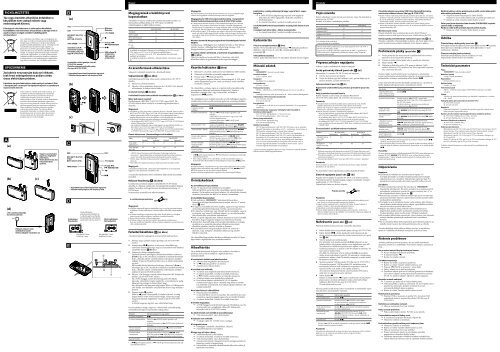 Sony M-470 - M-470 Consignes d&rsquo;utilisation Slovaque