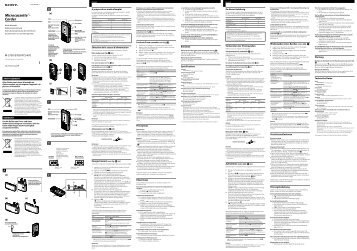 Sony M-575V - M-575V Consignes dâutilisation