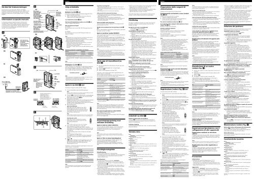 Sony M-800V - M-800V Consignes d&rsquo;utilisation N&eacute;erlandais