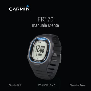 Garmin FR70 - Manuale Utente