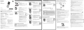Sony ICD-UX543 - ICD-UX543 Mode d'emploi Slovaque