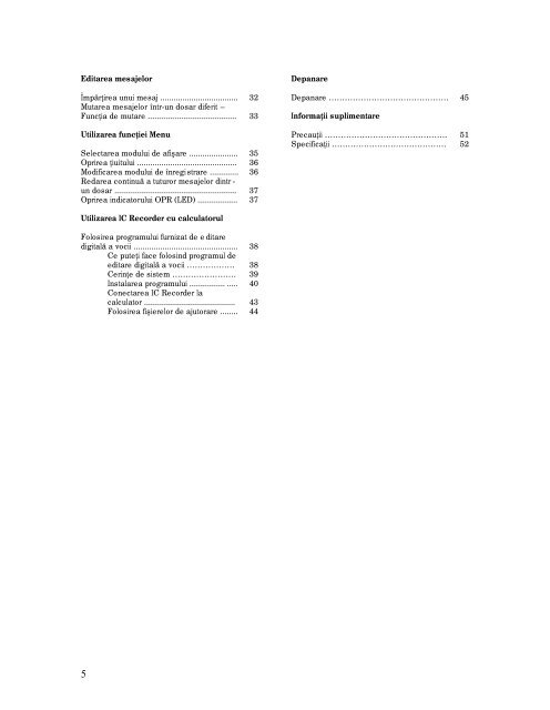 Sony ICD-P520 - ICD-P520 Mode d'emploi Roumain