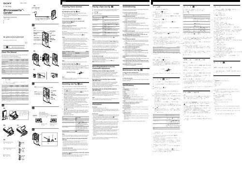 Sony M-630V - M-630V Consignes d&rsquo;utilisation Hongrois