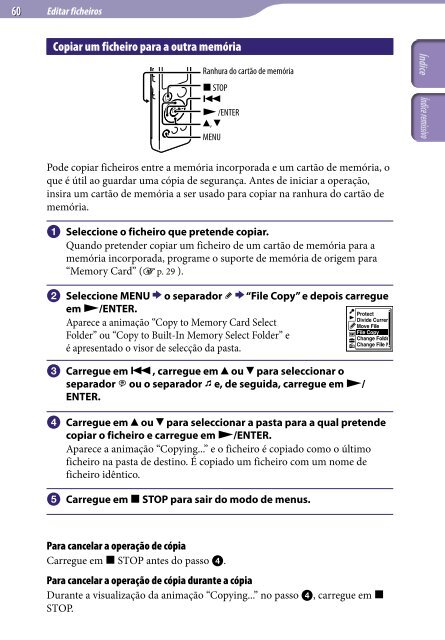 Sony ICD-UX523 - ICD-UX523 Consignes d&rsquo;utilisation Portugais