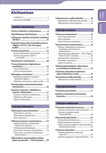 Sony ICD-UX523 - ICD-UX523 Consignes d&rsquo;utilisation Finlandais