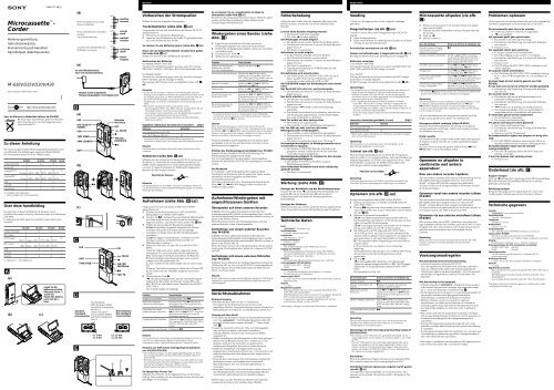 Sony M-535V - M-535V Consignes d&rsquo;utilisation Finlandais