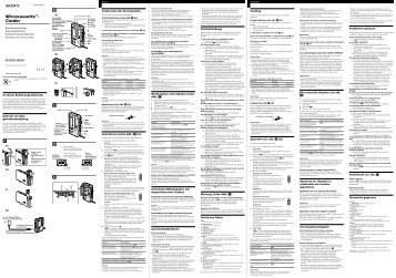 Sony M-850V - M-850V Consignes dâutilisation Italien