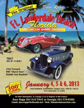 2013 brochure - Ft. Lauderdale Collector Car Auction