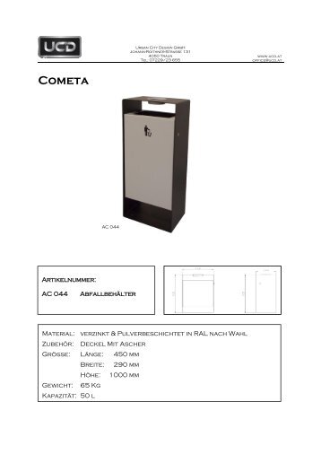 Produktdatenblatt Cometa