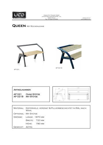 Produktdatenblatt Queen RL