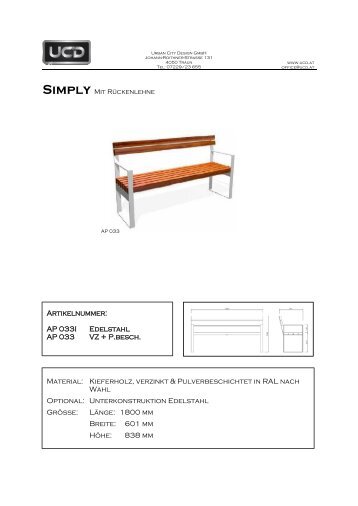 Produktdatenblatt Simply RL