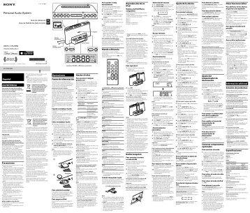 Sony ICF-DS15IPN - ICF-DS15IPN Consignes dâutilisation Portugais