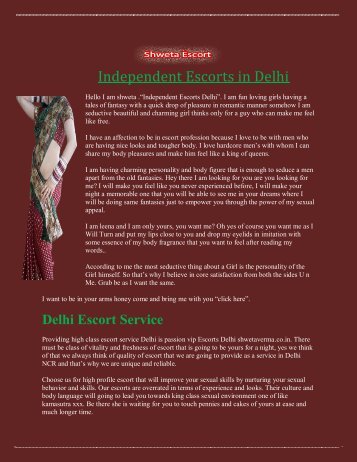 Independent Escorts in Delhi