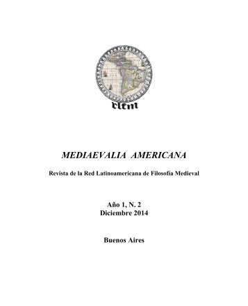 Mediaevalia Americana - Año 1 Nº2 (diciembre 2014)