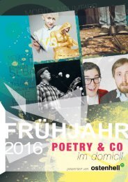 Ostenhell präsentiert: Poetry & Co im domicil (1. Halbjahr 2016)