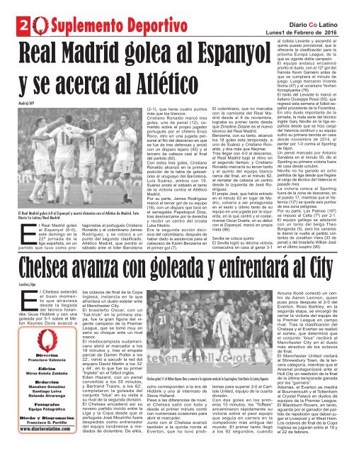 Suplemento Deportivo 1 de Febrero de 2016