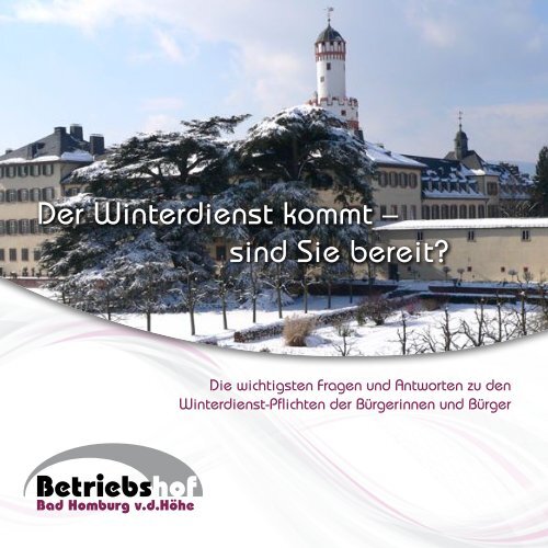 Broschüre  Winterdienst Bad Homburg v.d.Höhe