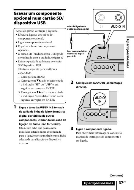 Sony ZS-R100CP - ZS-R100CP Consignes d&rsquo;utilisation Portugais