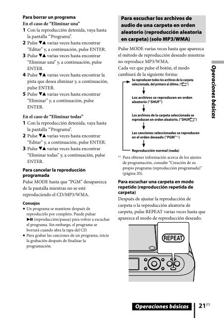 Sony ZS-R100CP - ZS-R100CP Consignes d&rsquo;utilisation Espagnol