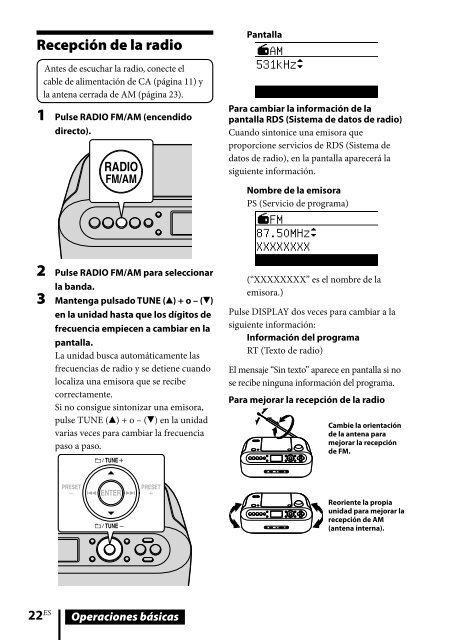 Sony ZS-R100CP - ZS-R100CP Consignes d&rsquo;utilisation Espagnol