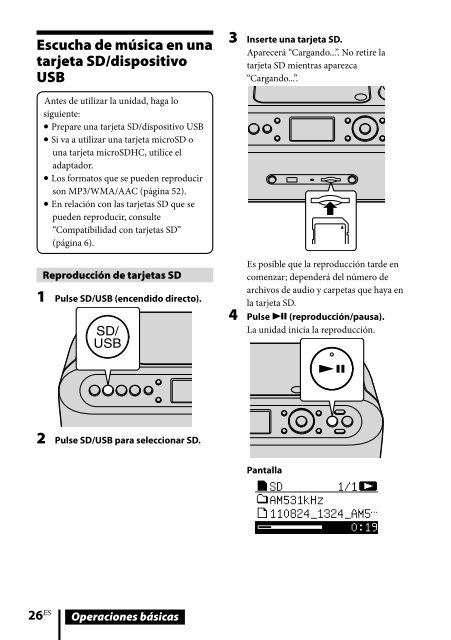 Sony ZS-R100CP - ZS-R100CP Consignes d&rsquo;utilisation Espagnol