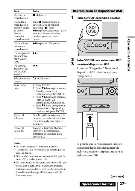 Sony ZS-R100CP - ZS-R100CP Consignes d&rsquo;utilisation Espagnol