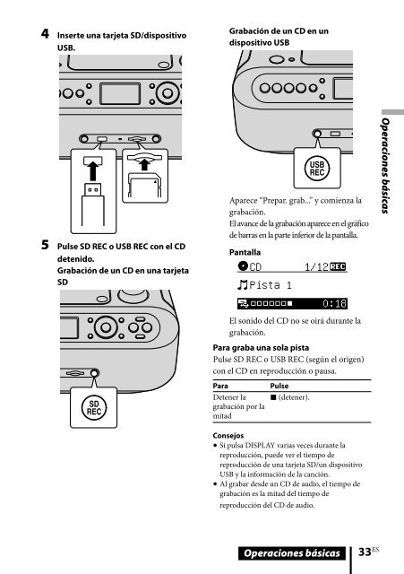 Sony ZS-R100CP - ZS-R100CP Consignes d&rsquo;utilisation Espagnol