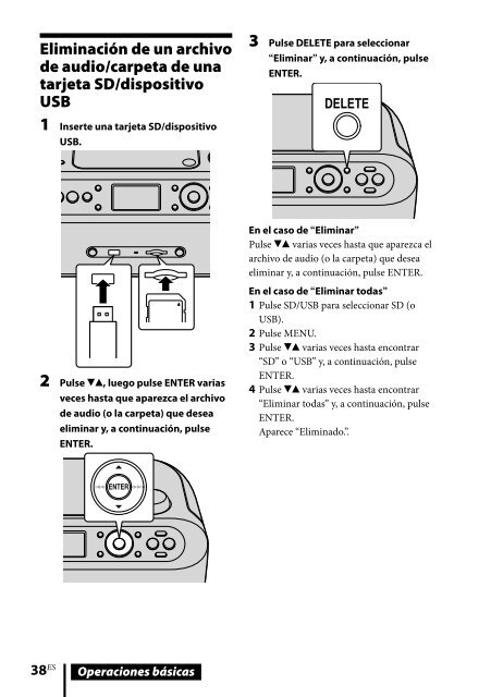 Sony ZS-R100CP - ZS-R100CP Consignes d&rsquo;utilisation Espagnol