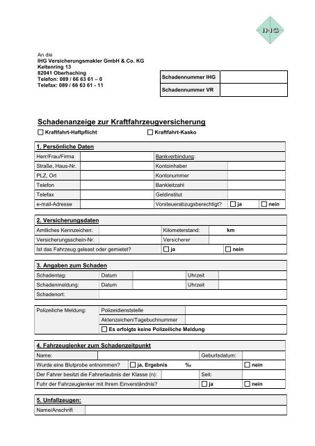 Schadenanzeige_zur_KFZ-Versicherung - IHG ...