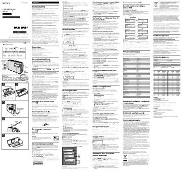 Sony XDR-S56DBP - XDR-S56DBP Consignes dâutilisation Danois