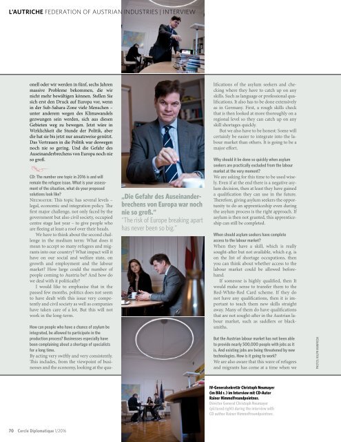 CERCLE DIPLOMATIQUE - issue 01/2016