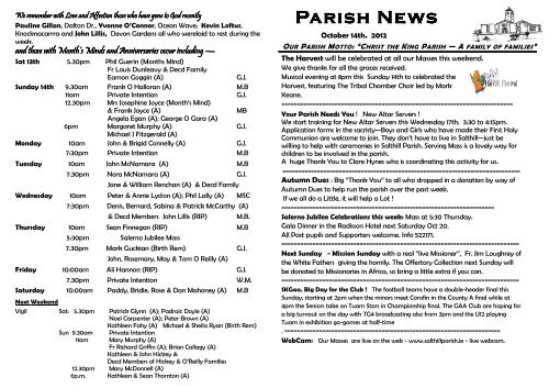 Current Newsletter (PDF) - Salthill Parish