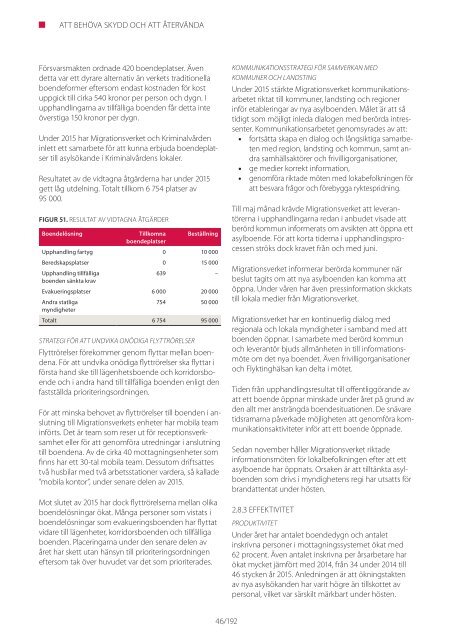 Årsredovisning 2015 Migrationsverket