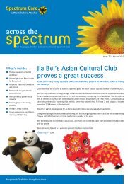 Across the Spectrum - Issue 75 - Autumn 2012 - Spectrum Care