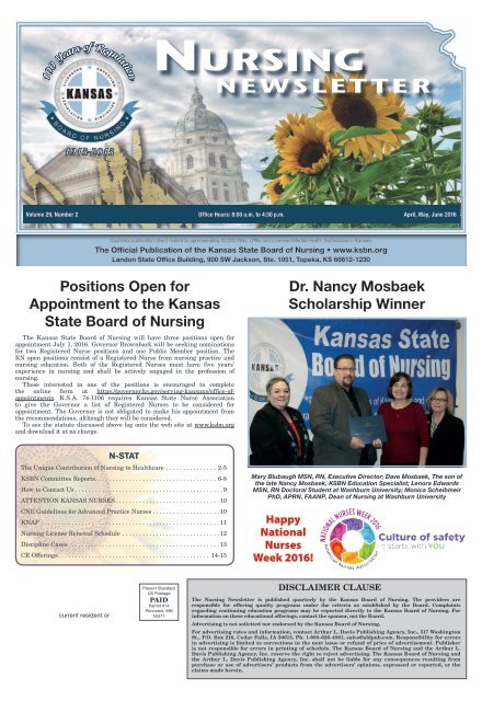 Nursing Newsletter - April 2016