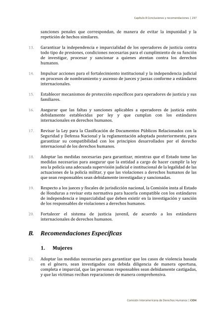 Situación de derechos humanos en Honduras