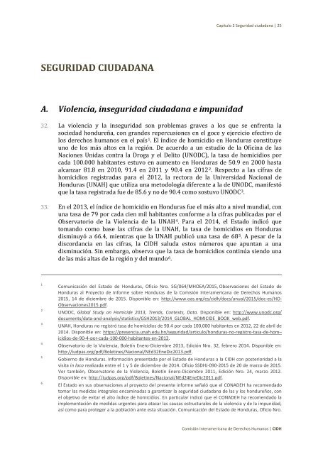 Situación de derechos humanos en Honduras