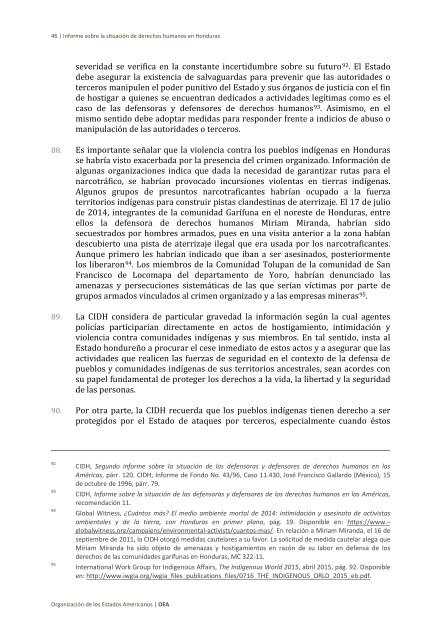 Situación de derechos humanos en Honduras