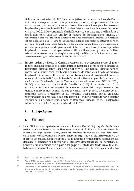 Situación de derechos humanos en Honduras