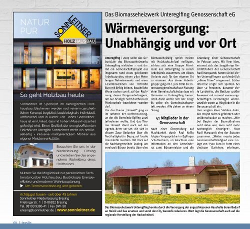 Tassilo - das Magazin um Weilheim und die Seen, März/April 2016