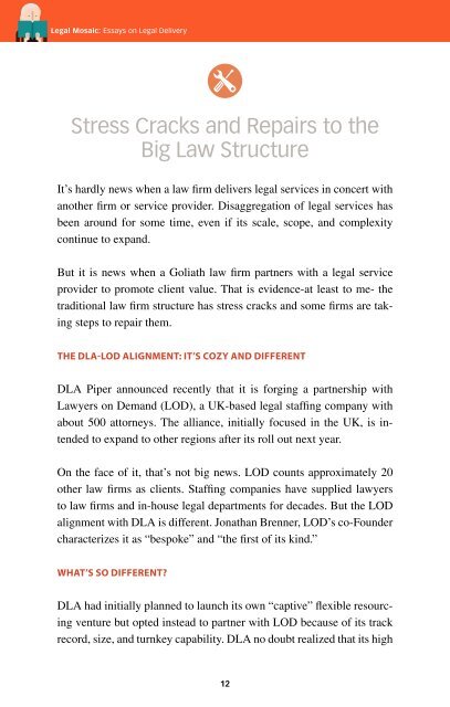 Legal Mosaic Essays on Legal Delivery