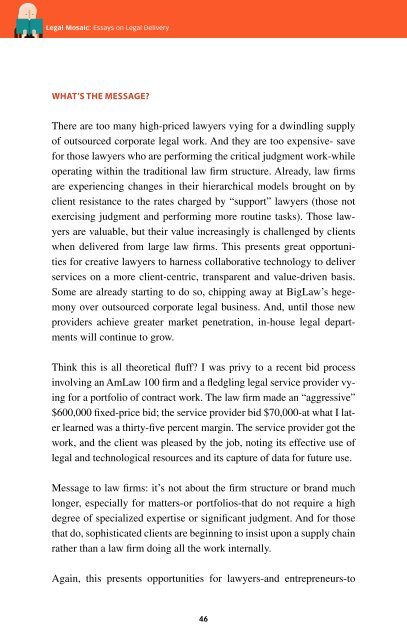 Legal Mosaic Essays on Legal Delivery
