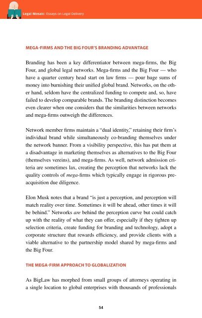 Legal Mosaic Essays on Legal Delivery