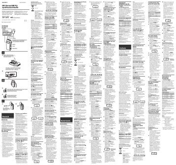 Sony SRF-M95 - SRF-M95 Consignes dâutilisation Allemand