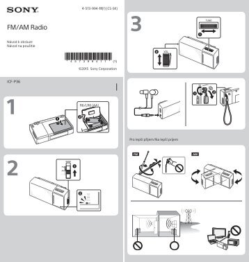 Sony ICF-P36 - ICF-P36 Consignes dâutilisation TchÃ¨que