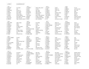 Latin Vocabulary Lists 115